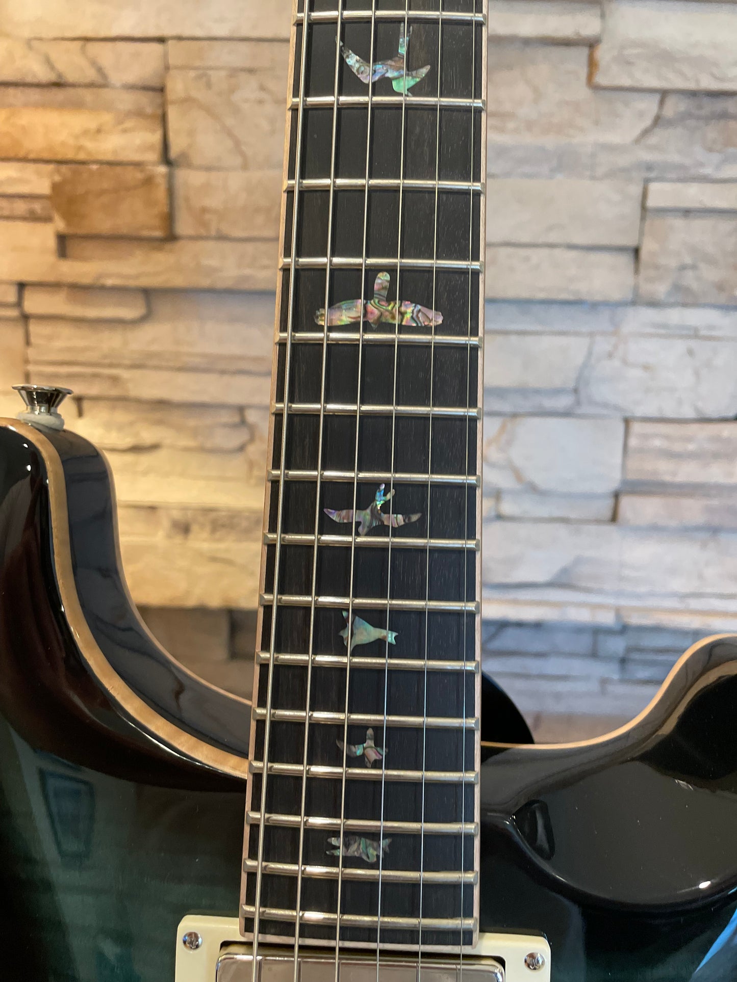 PRS SE Hollowbody II Piezo – Peacock Blue Burst