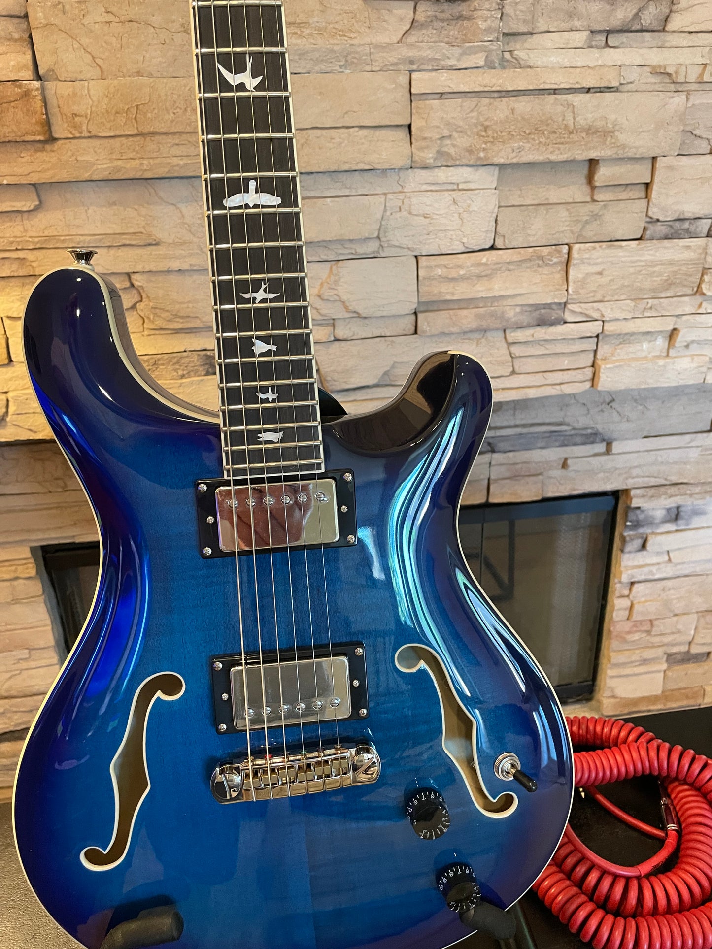 PRS SE Hollowbody II – Faded Blue Burst