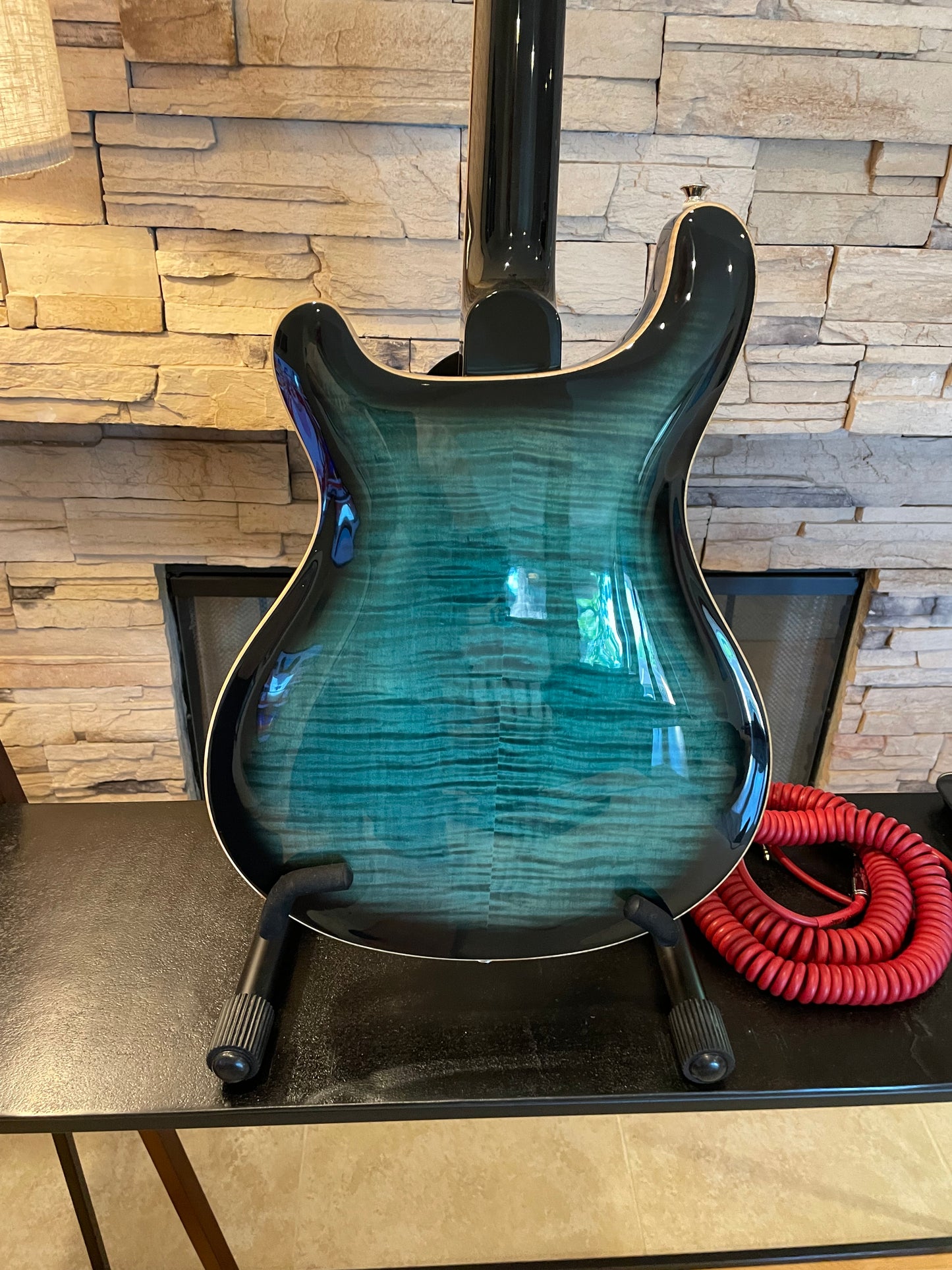 PRS SE Hollowbody II Piezo – Peacock Blue Burst